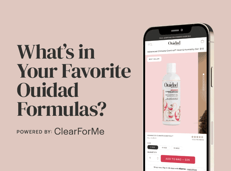 Ouidad + ClearForMe: Clean Hair Ingredients At Your Fingertips